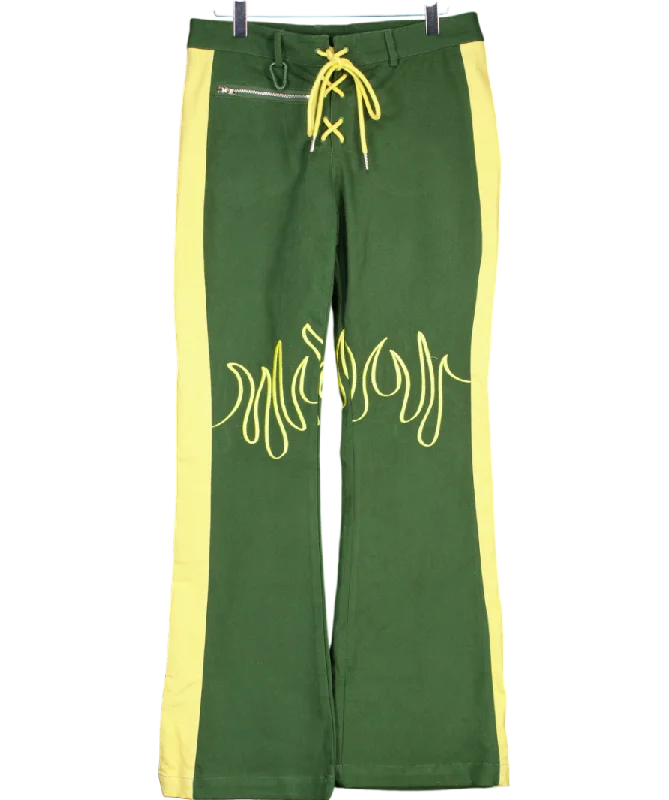 HOUSE OF SUNNY Green Pamela Pants UK 8