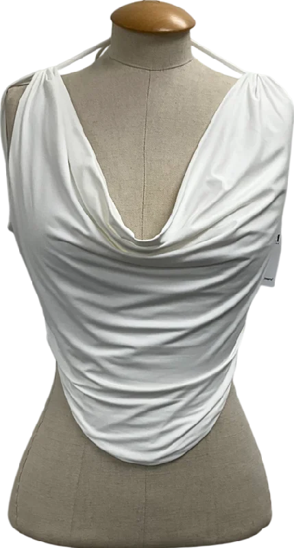 Babyboo White Franziska Cowl Top UK S