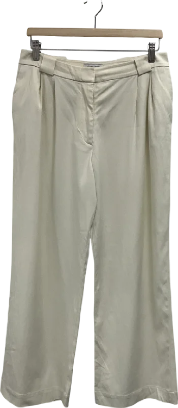 & Other Stories Cream Tailored Trousers UK 10