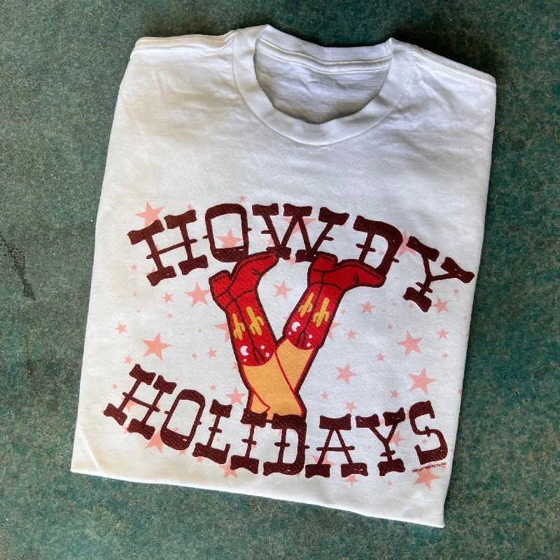 Online Exclusive | Howdy Holidays Country Christmas Graphic Tee in White