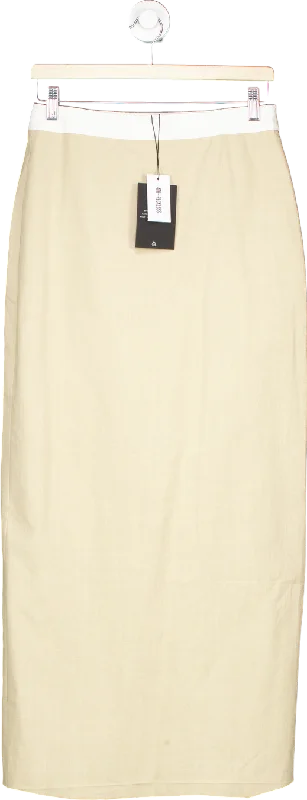 4th & Reckless Beige Eliana Skirt UK 10