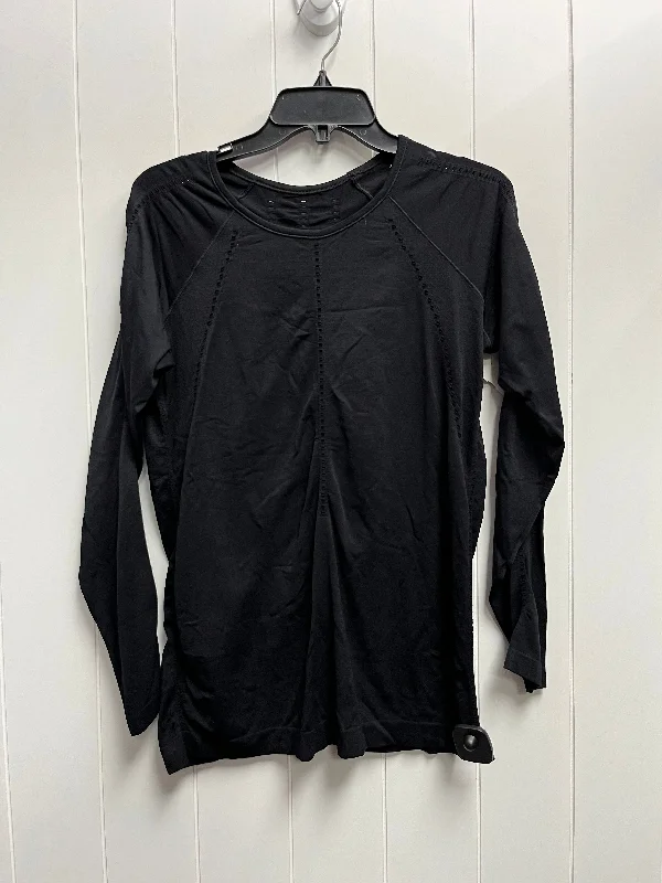 Athletic Top Long Sleeve Crewneck By Lululemon In Black, Size: M