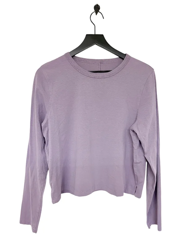 Athletic Top Long Sleeve Crewneck By Lululemon In Purple, Size: 10