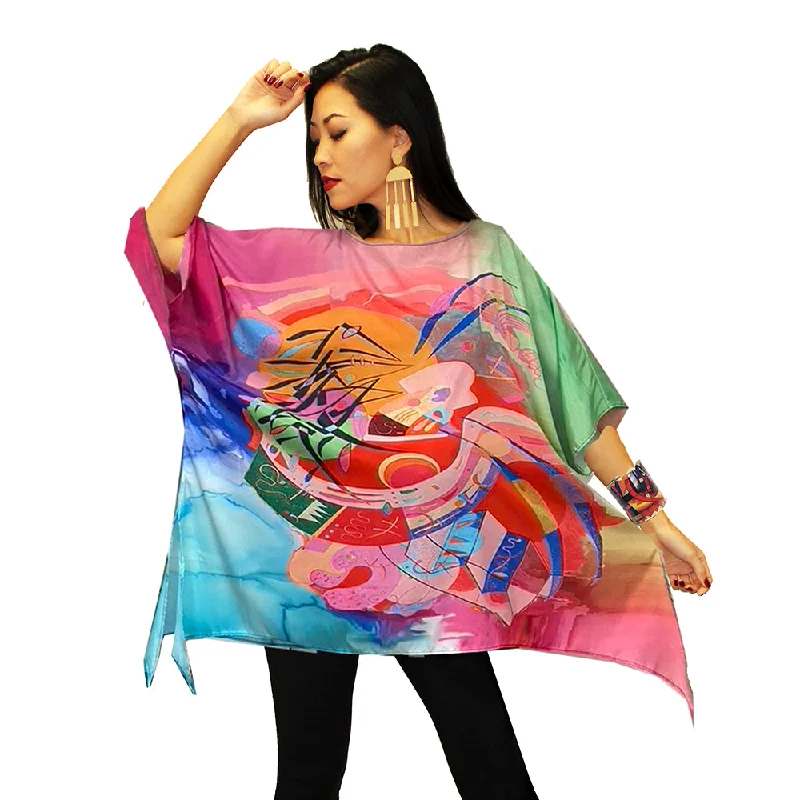 Dilemma Kandinsky Inspired Tunic Top in Multi - NT-46-KA