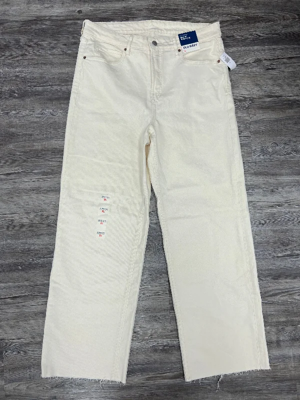 Jeans Boot Cut By Old Navy In Cream, Size: 12