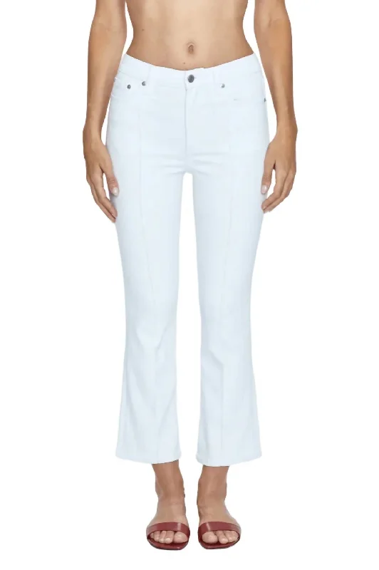 Lennon High Rise Crop Boot Jeans In Le Blanc