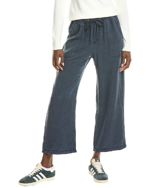 Splendid Crop Wide Leg Linen-Blend Pant