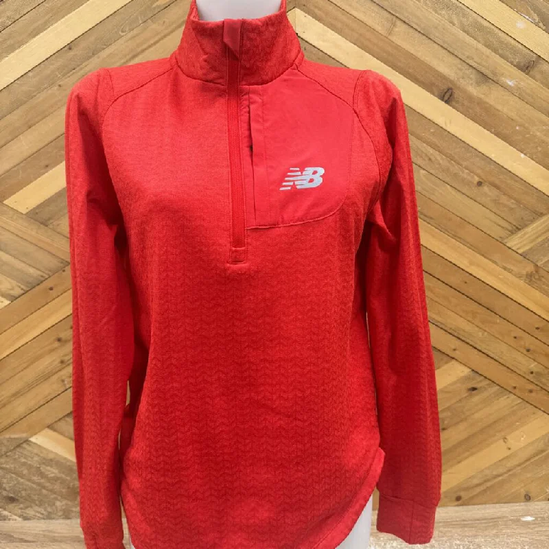 New Balance - Women's 1/4-Zip Fleece: Red-women-SM