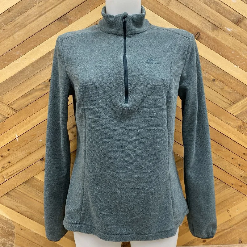 Quechua - Women's 1/4-Zip Fleece: Blue-Grey-women-MD