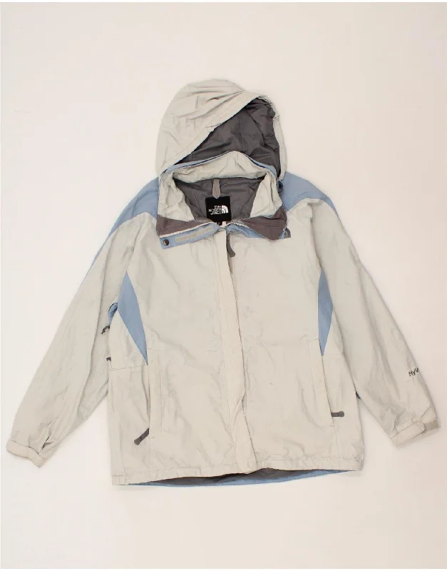 THE NORTH FACE Womens Hooded Windbreaker Jacket UK 16 Large White