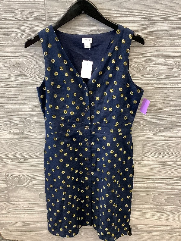 Blue Dress Casual Midi J. Crew, Size S