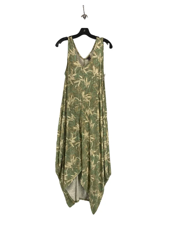 Green Dress Casual Midi Versona, Size M