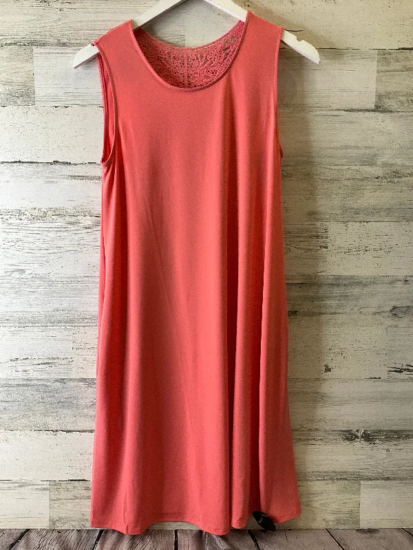 Orange Dress Casual Midi Ab Studio, Size M