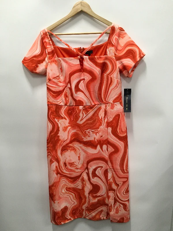 Orange Dress Casual Midi Rachel Roy, Size Xl