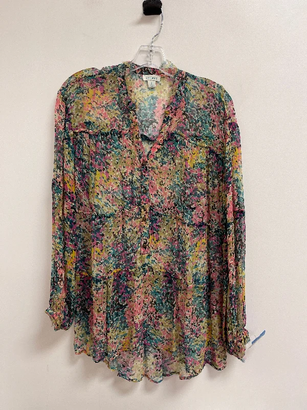 Blouse Long Sleeve By Sundance In Multi-colored, Size: S