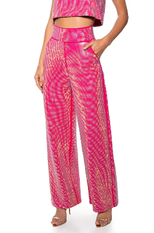 CENTER OF ATTENTION RHINESTONE PANT IN PINK