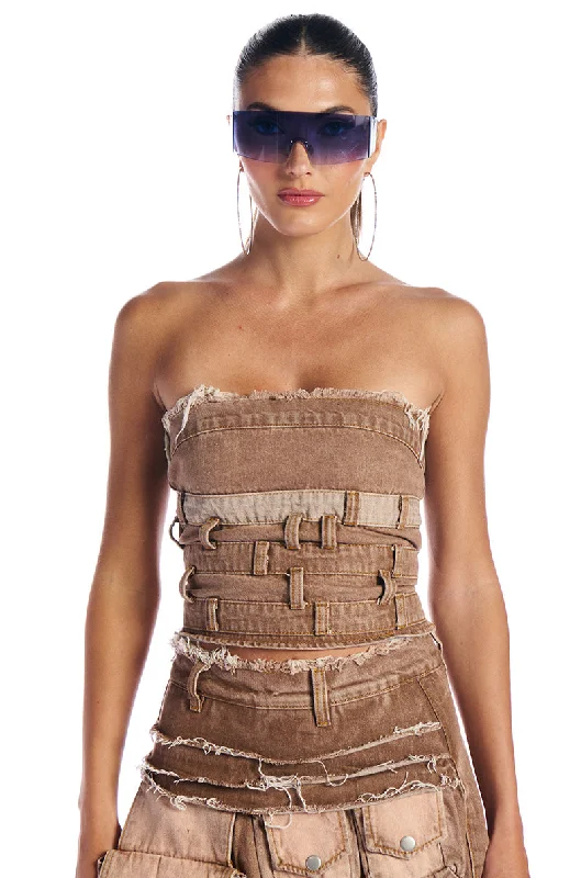 CITY OF ANGELS DENIM CORSET