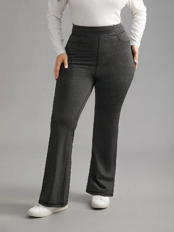 High Stretchy Textured Slim-Fit Leggings