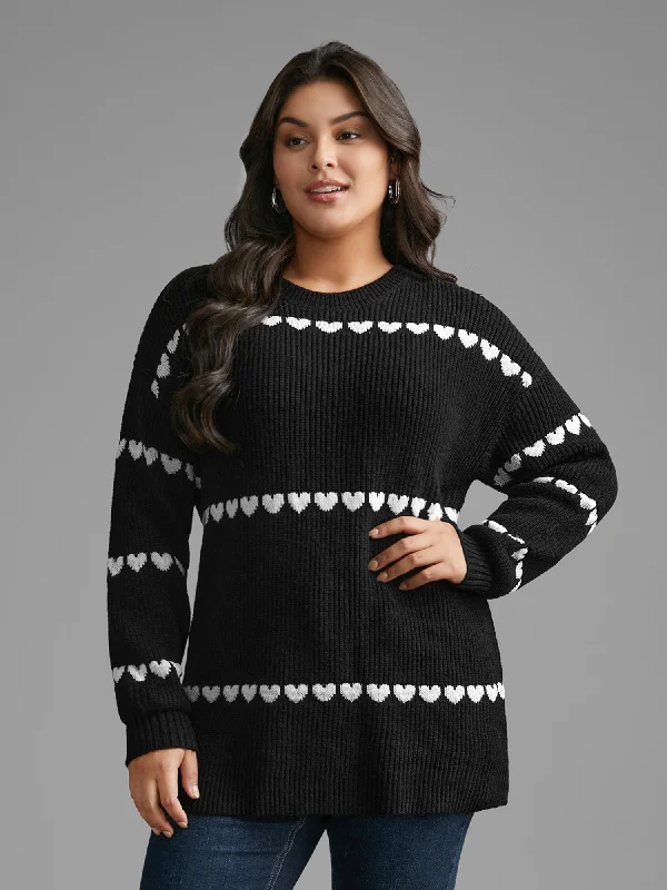 Supersoft Essentials Heart Jacquard Pullover