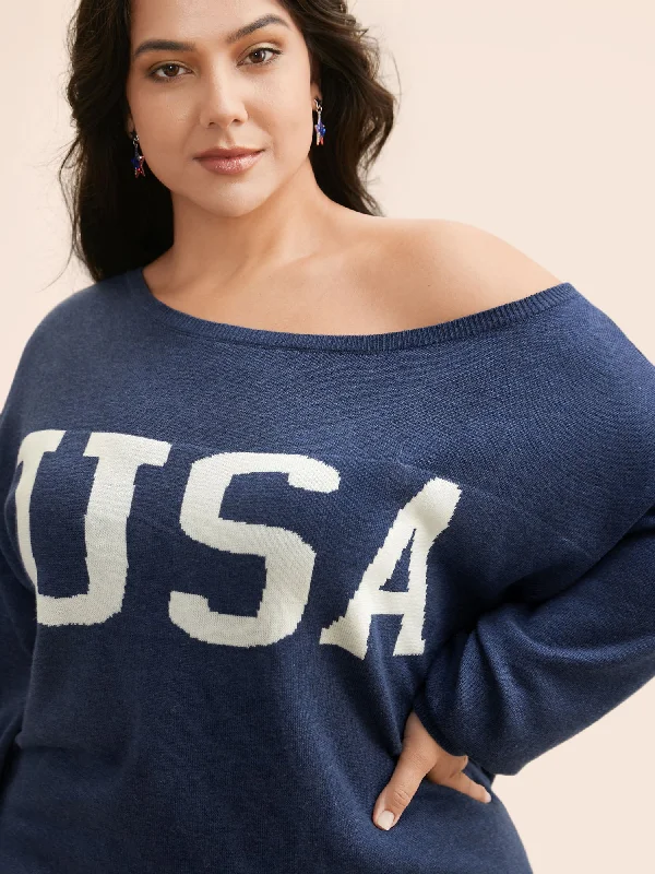 Supersoft Essentials USA Boat Neck Pullover