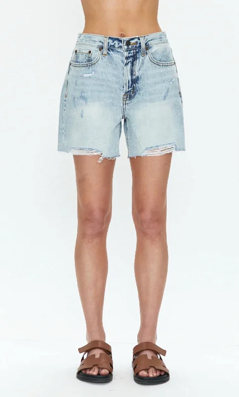 Women's Devin High-Rise Jean Shorts In Saint Tropez